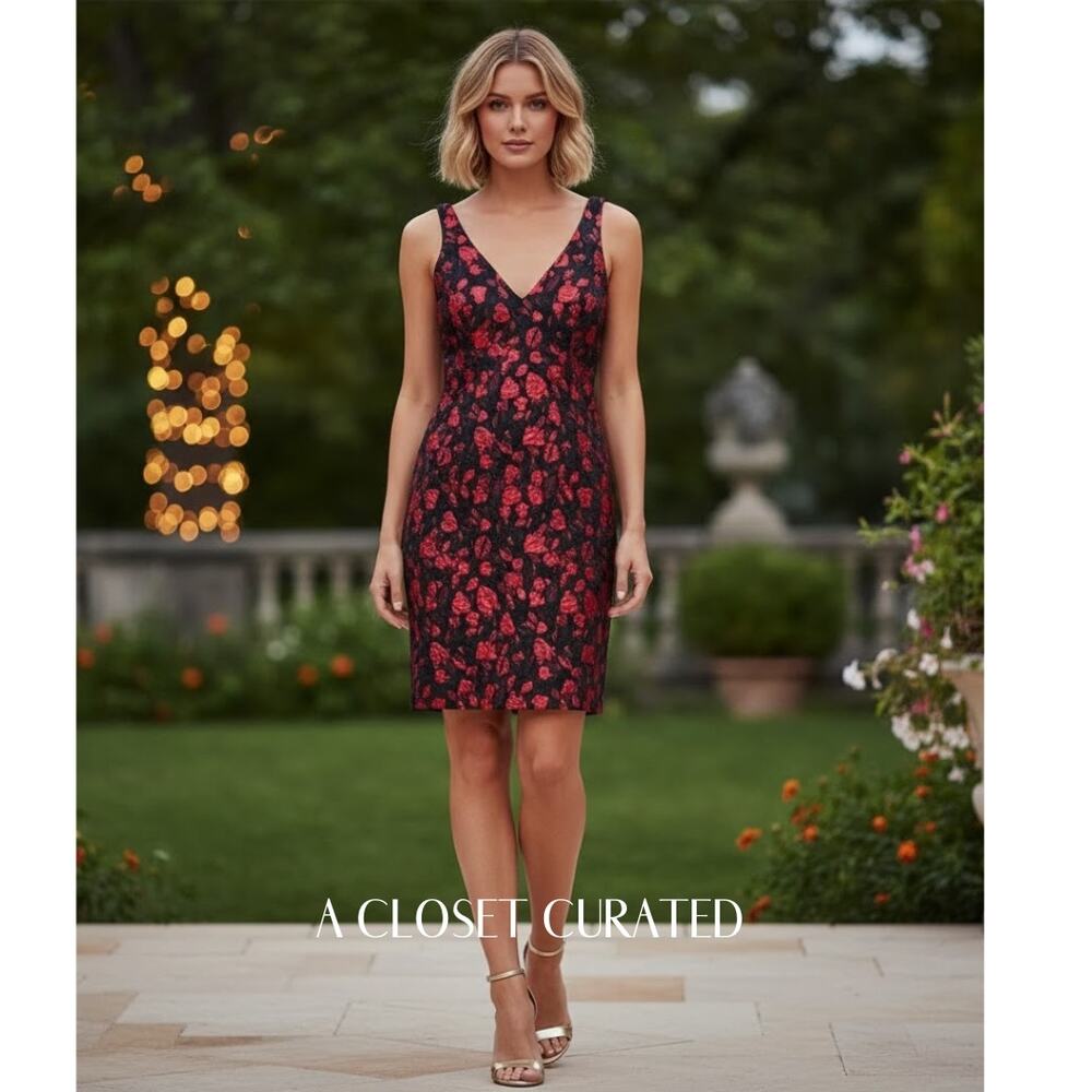 Thakoon Queen of Hearts Jacquard Dress Red Black